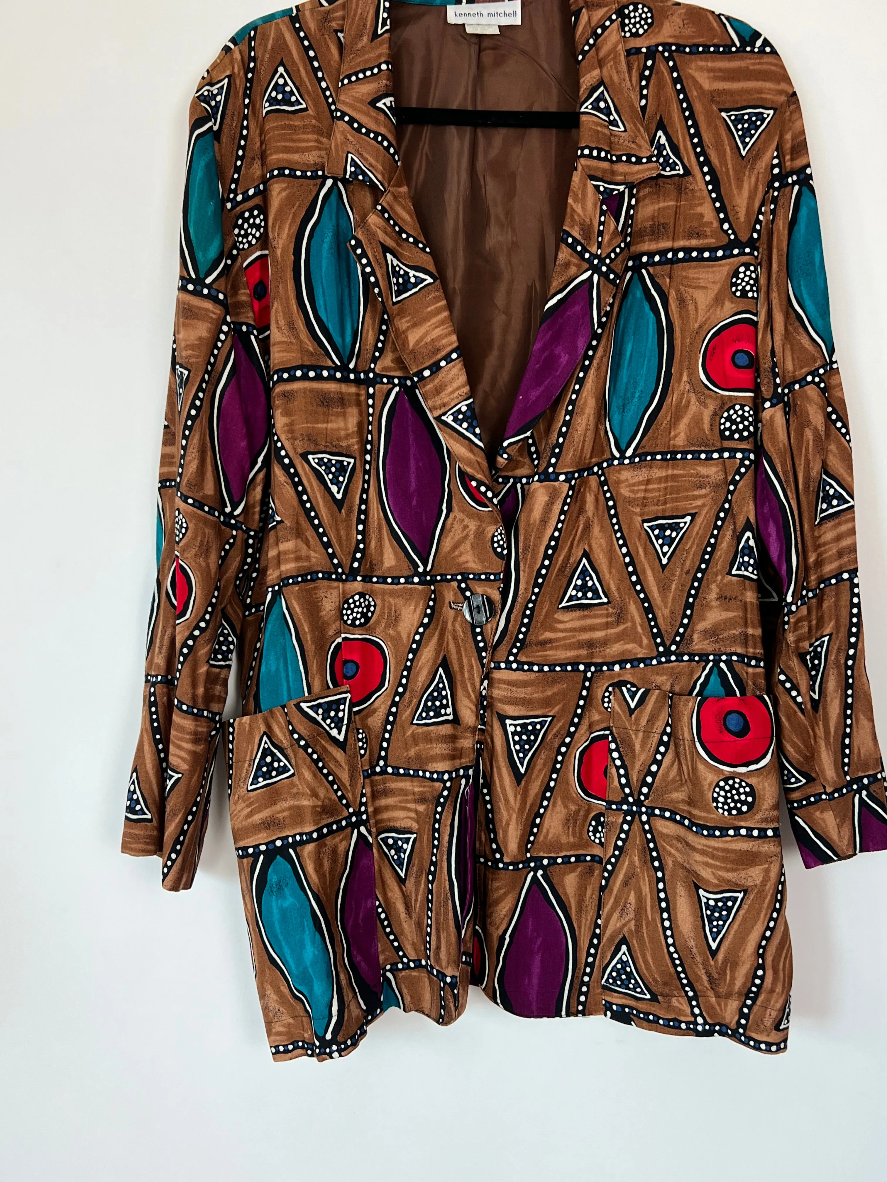 Live: 61 Vintage Tribal Brown Blazer