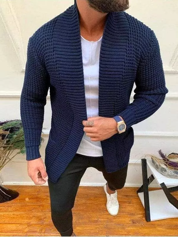 Loose Casual Knitted Men Cardigan Sweater