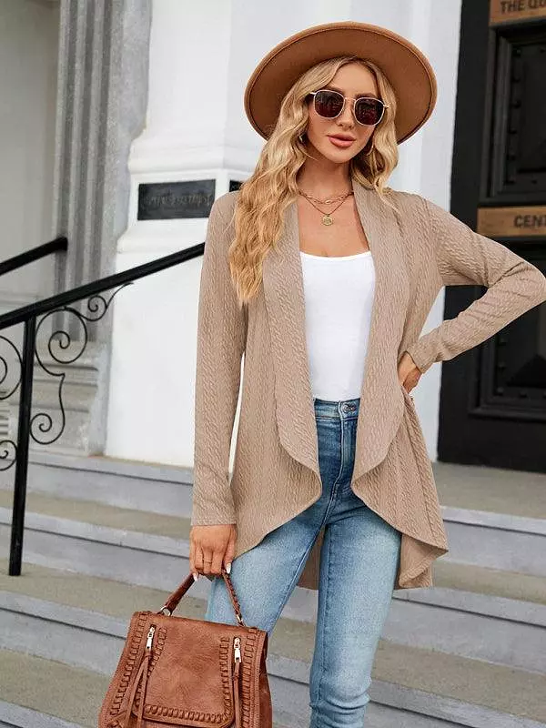 Loose Collar Cardigan Top