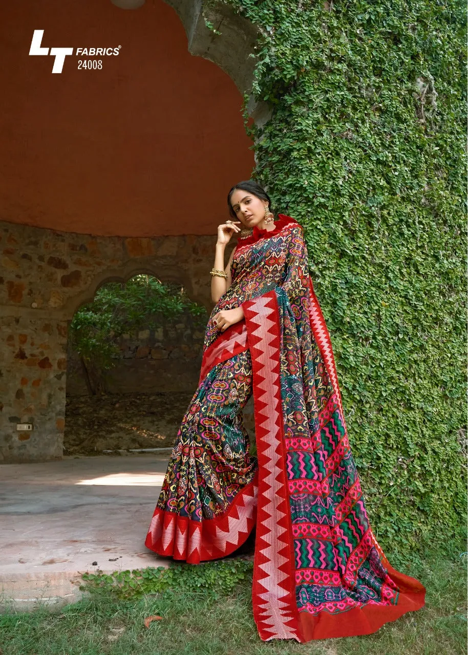 Lt Fashion Launched Preksha Linen Fancy Designer Sarees