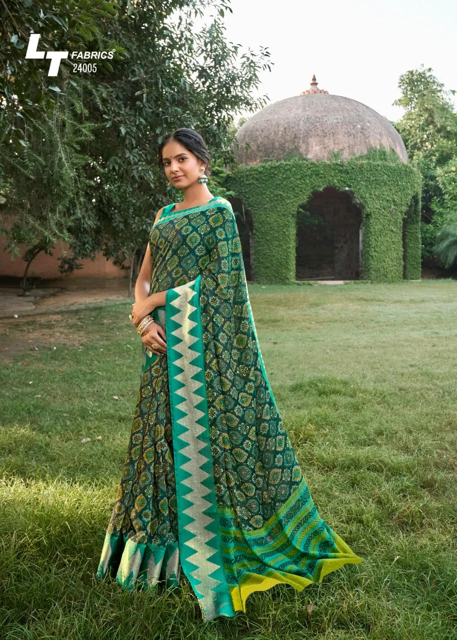 Lt Fashion Launched Preksha Linen Fancy Designer Sarees