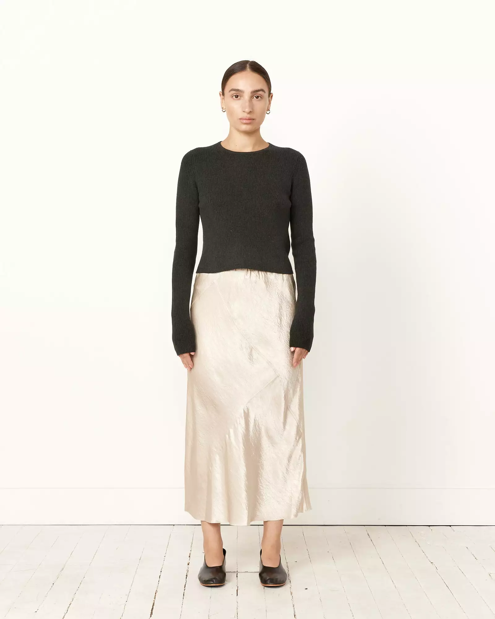 Luster Bias Skirt