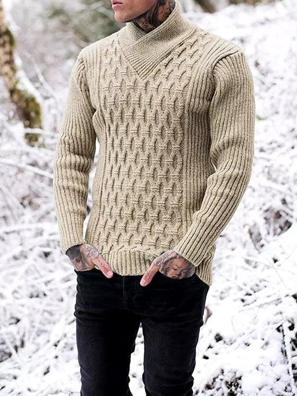 Men Turtleneck Pullover Sweater