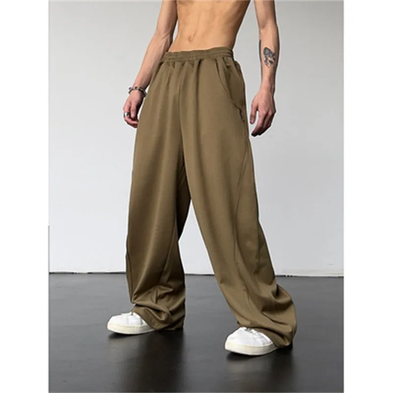 Men's Hip Hop Retro High Waisted Wide Leg Loose Casual Pants