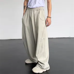 Men's Hip Hop Retro High Waisted Wide Leg Loose Casual Pants