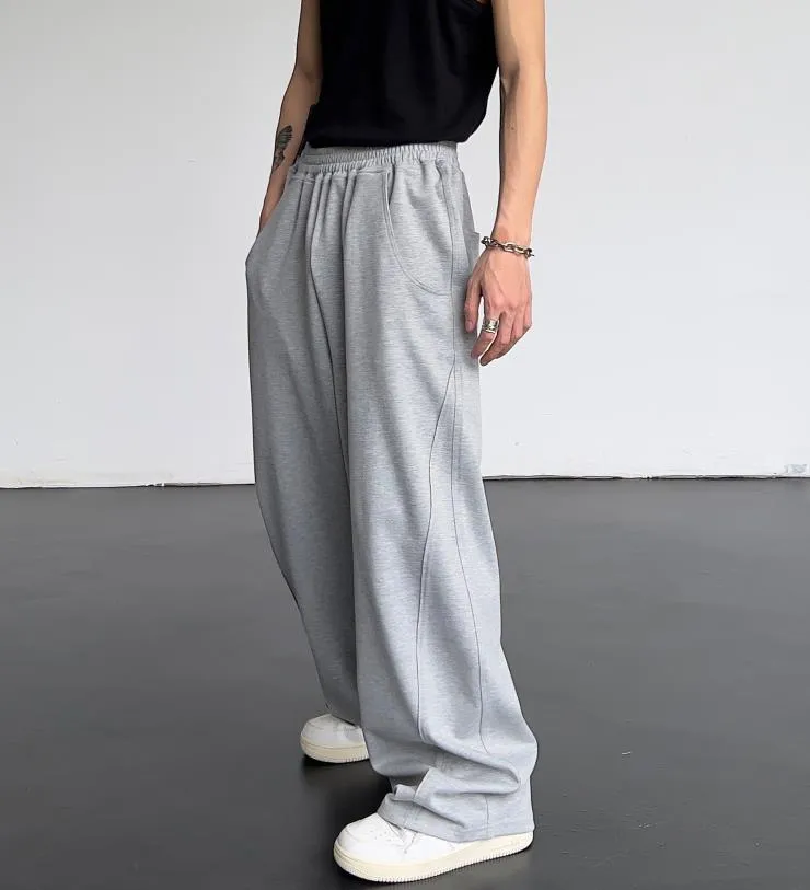 Men's Hip Hop Retro High Waisted Wide Leg Loose Casual Pants