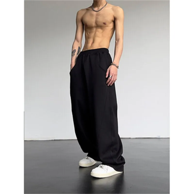 Men's Hip Hop Retro High Waisted Wide Leg Loose Casual Pants