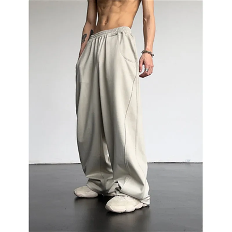 Men's Hip Hop Retro High Waisted Wide Leg Loose Casual Pants