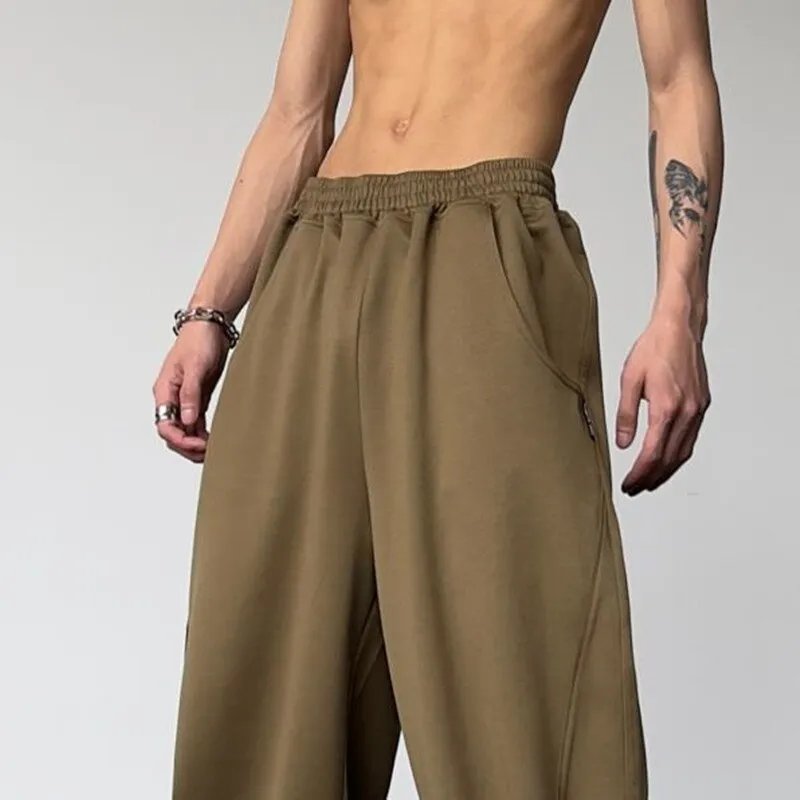 Men's Hip Hop Retro High Waisted Wide Leg Loose Casual Pants