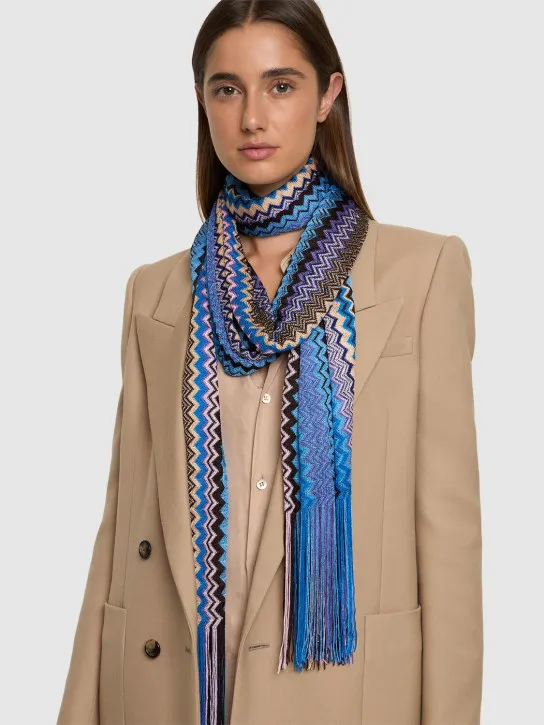 Missoni   Fringed viscose scarf 