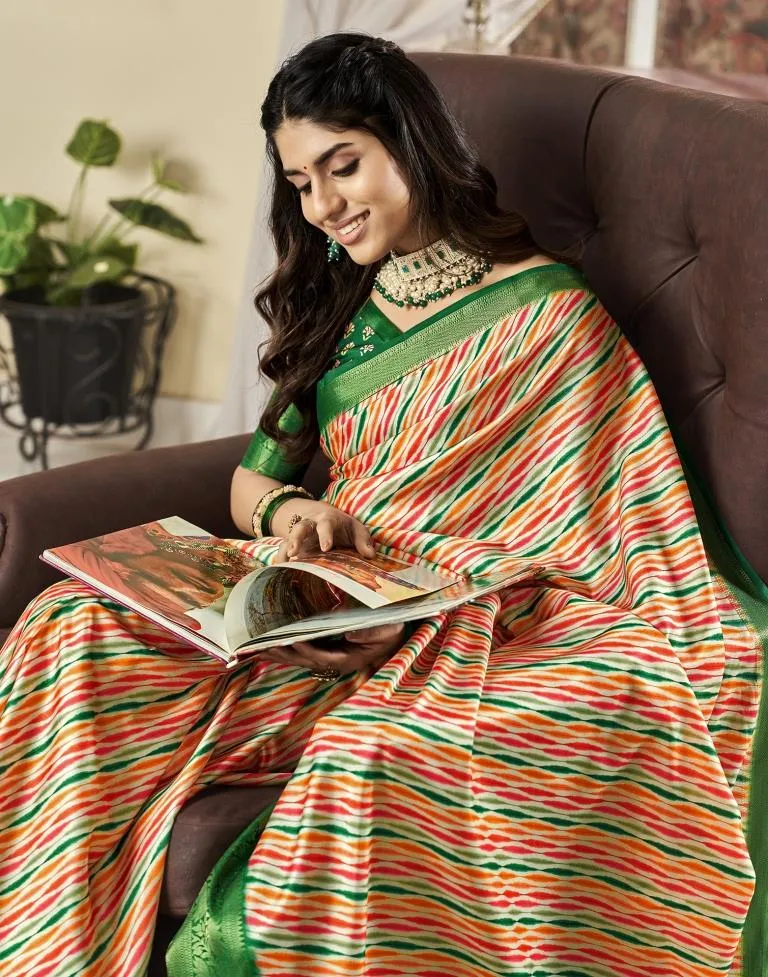 Multi Silk Printed Sarees