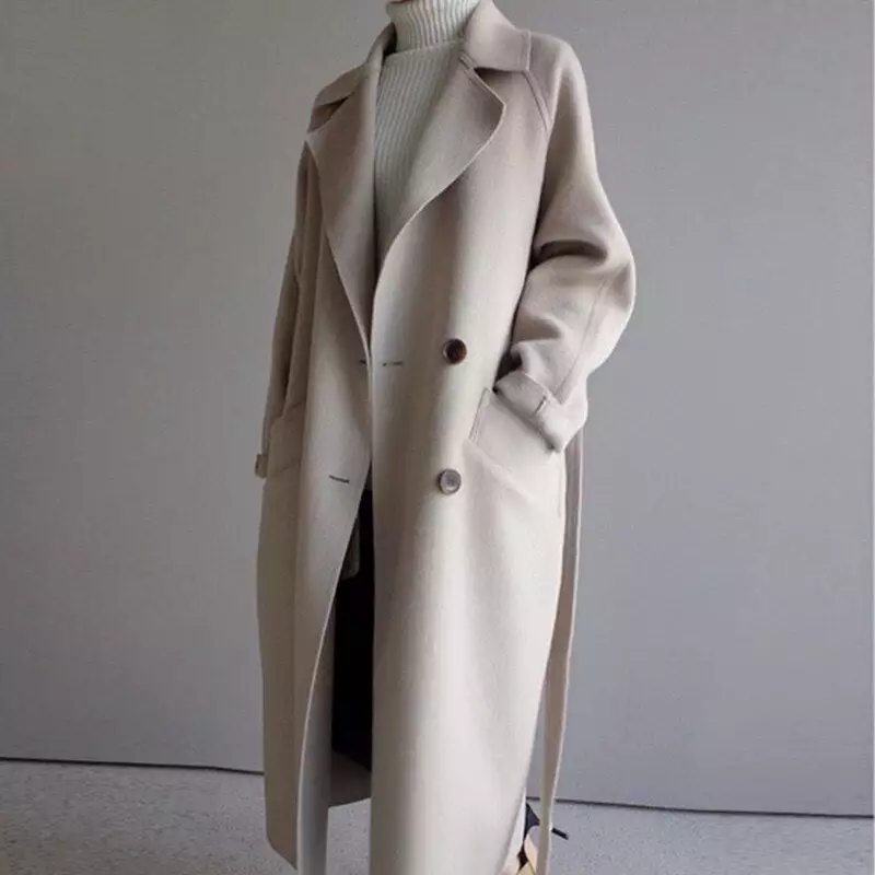 New Autumn Winter Women Woolen Coat Large Size Loose Woolen Coats