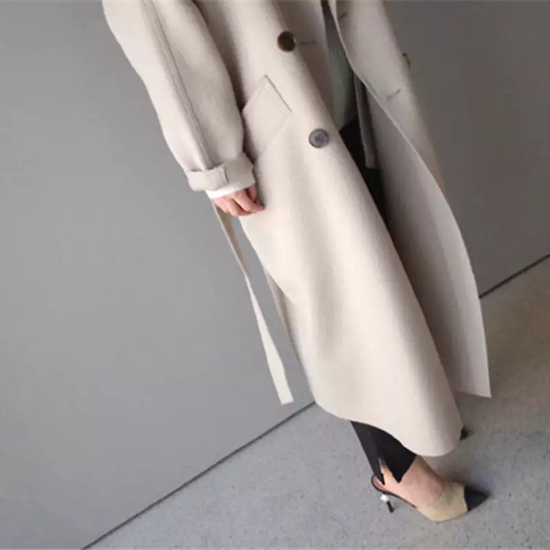 New Autumn Winter Women Woolen Coat Large Size Loose Woolen Coats