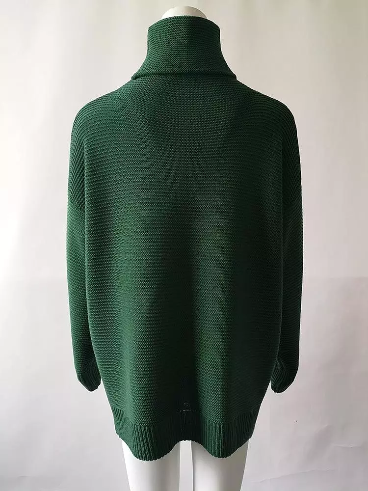 Office Lady Turtleneck Pullover Sweater