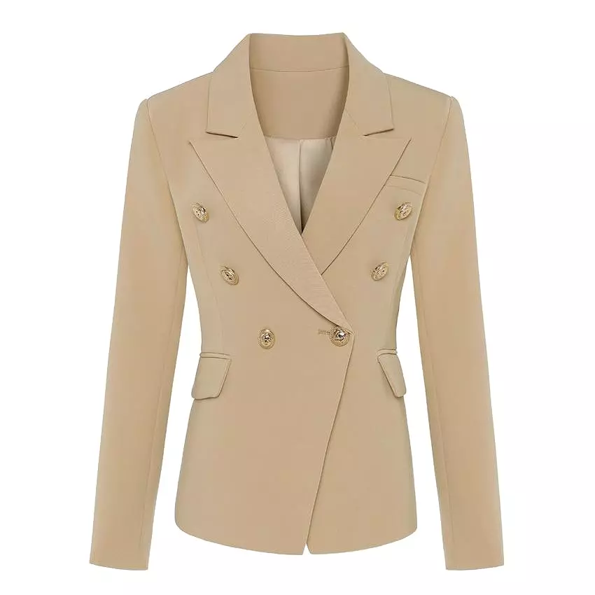 On Duty Khaki Blazer Women - Casual - Plain-Solid