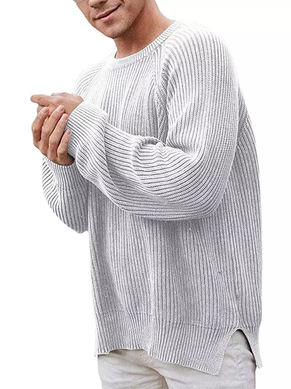 Oversize Loose Men Crew Neck Sweater