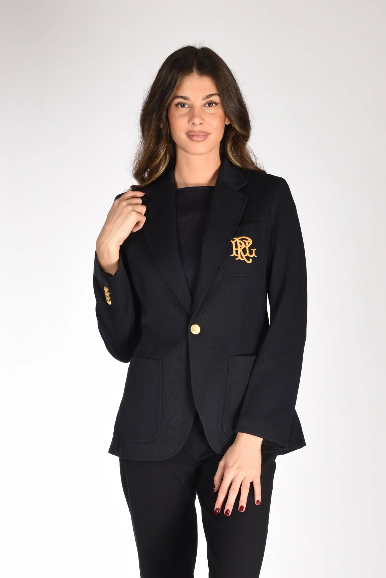 Polo Ralph Lauren Blazer Jaquard Blu Donna