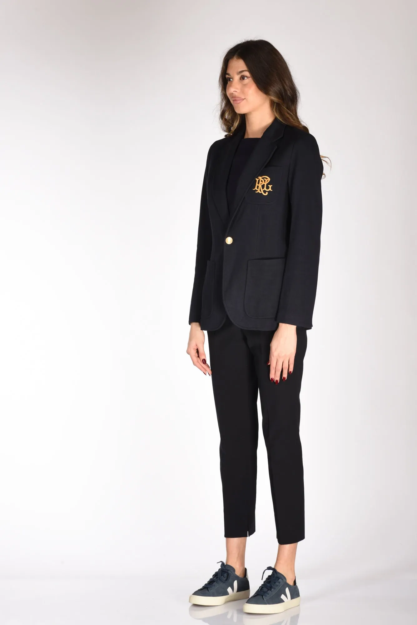 Polo Ralph Lauren Blazer Jaquard Blu Donna