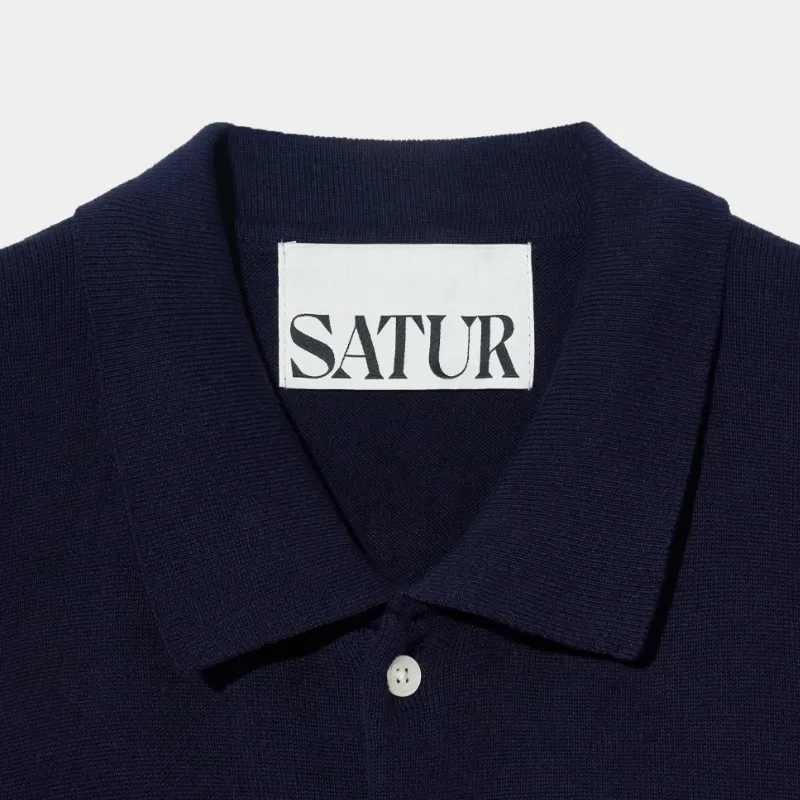 SATUR  |Street Style Plain Cotton Short Sleeves Logo Cardigans