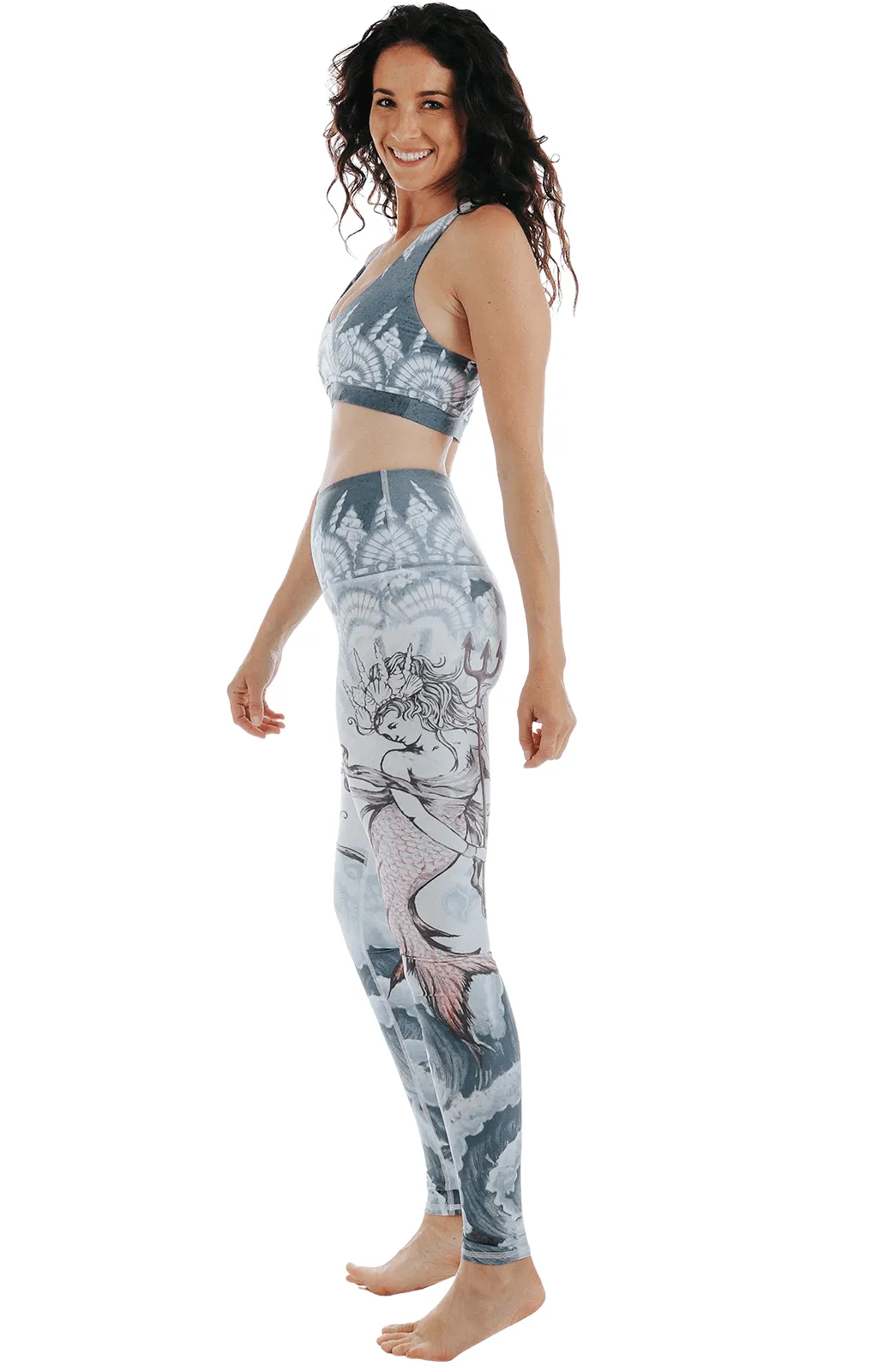 Sea Goddess Printed Yoga Leggings