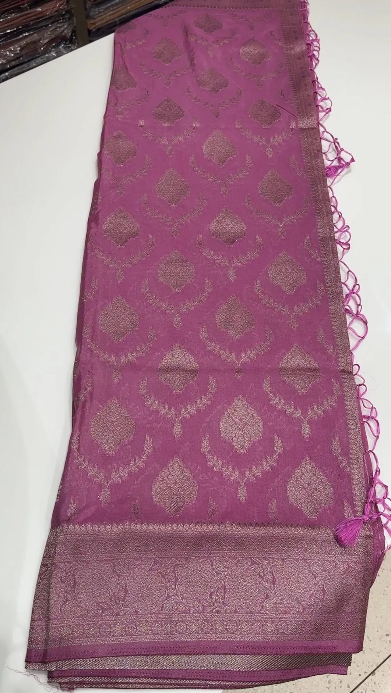 SEMI BANARSI SAREES - IHA 15149