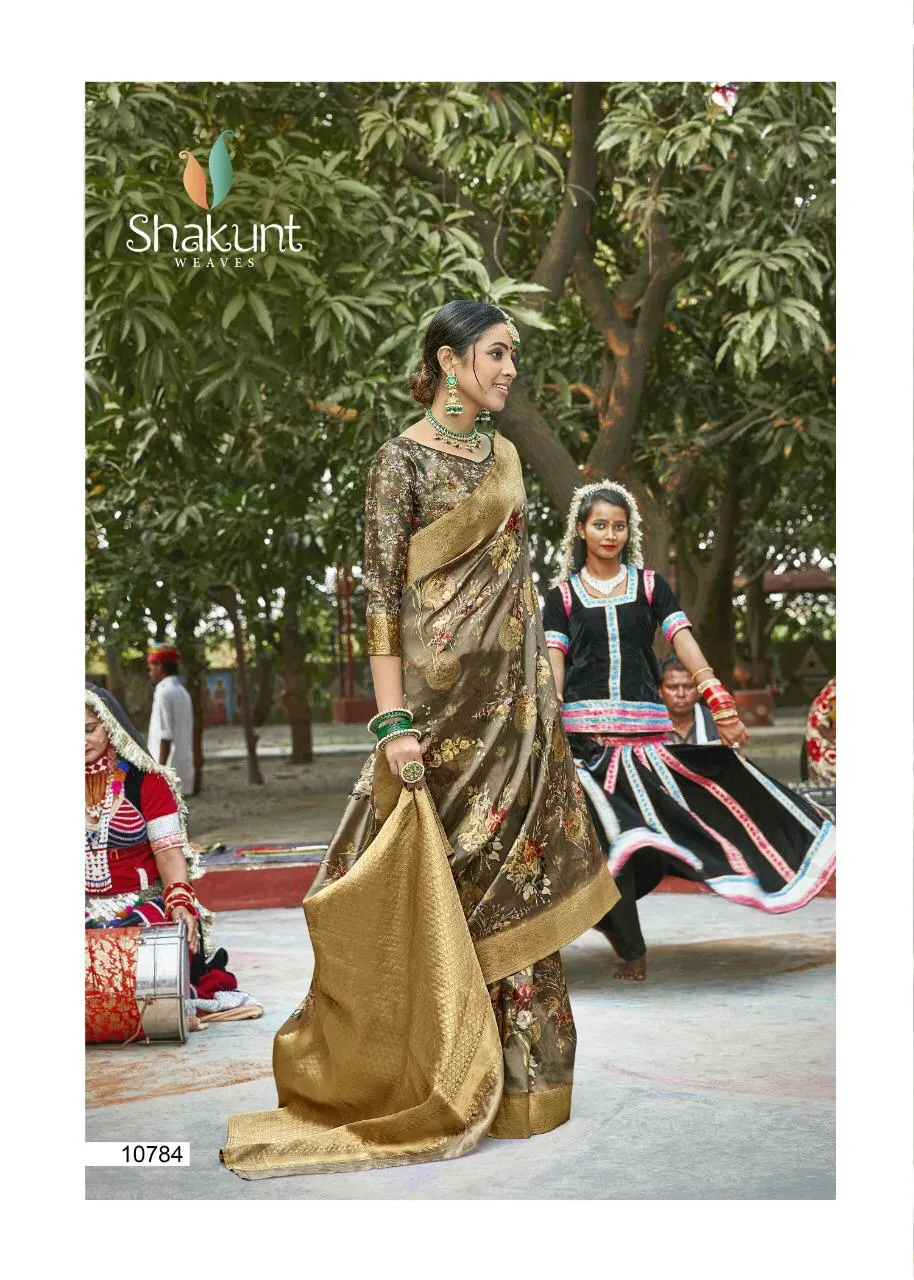 Shakunt Sarees Launched Geetanjali Silk Printed Fancy Designer Sarees