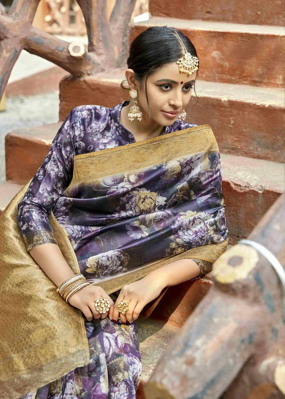 Shakunt Sarees Launched Geetanjali Silk Printed Fancy Designer Sarees