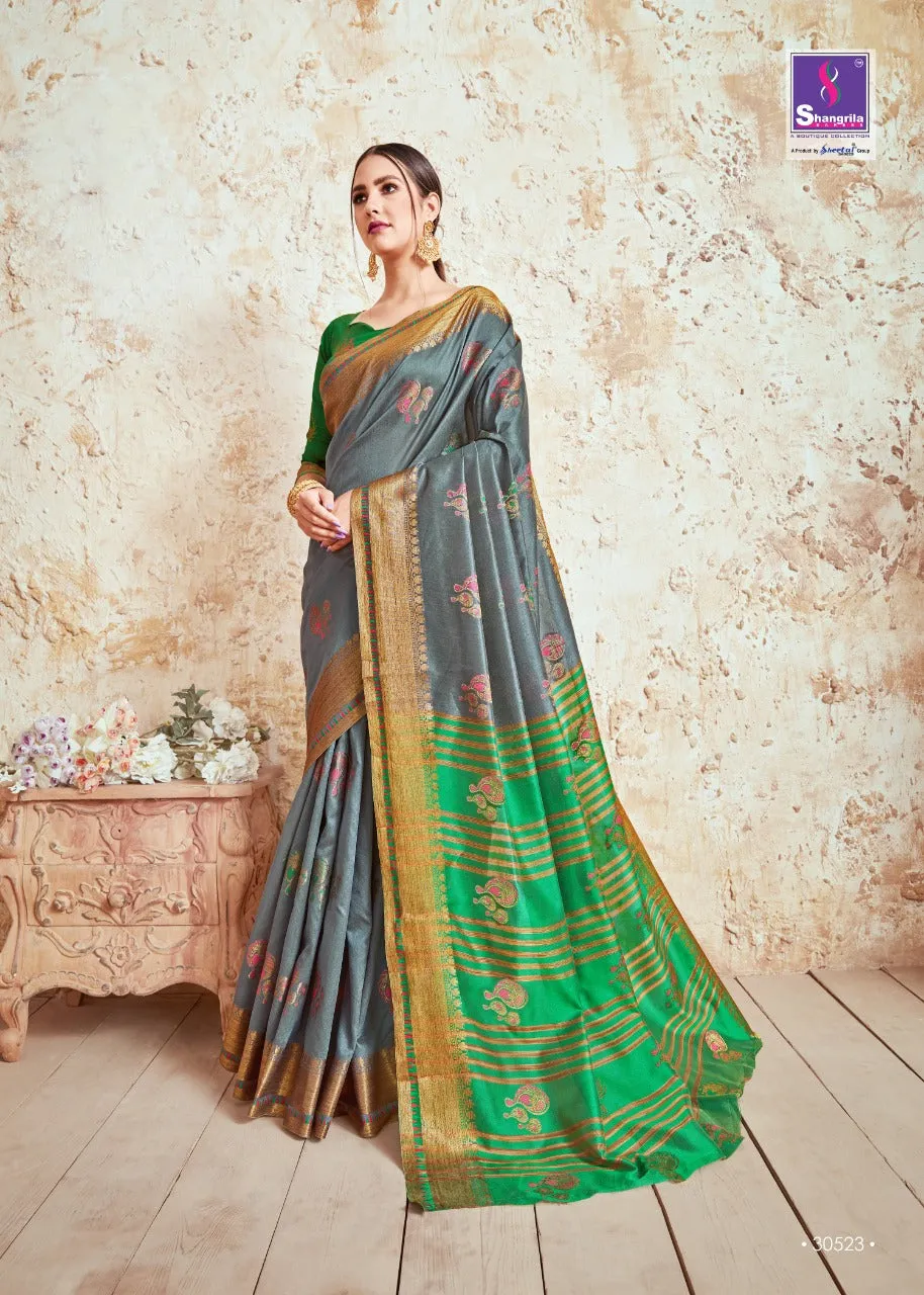 Shangrila Prints Presents Nidhi Silk Fancy Designer Sarees