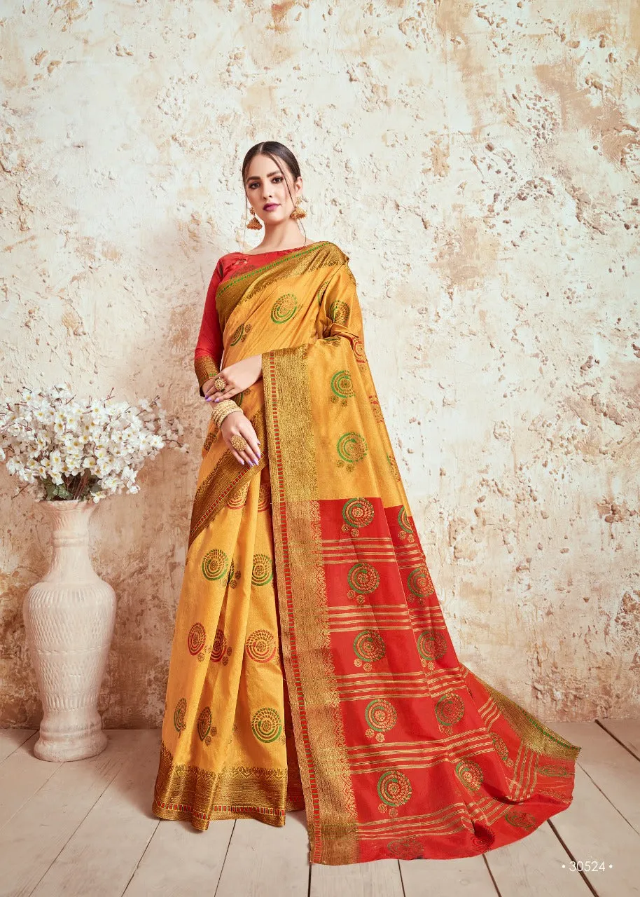 Shangrila Prints Presents Nidhi Silk Fancy Designer Sarees