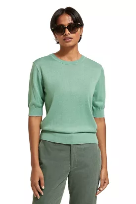 Short Sleeved Crew Neck Pullover | Frozen Mint