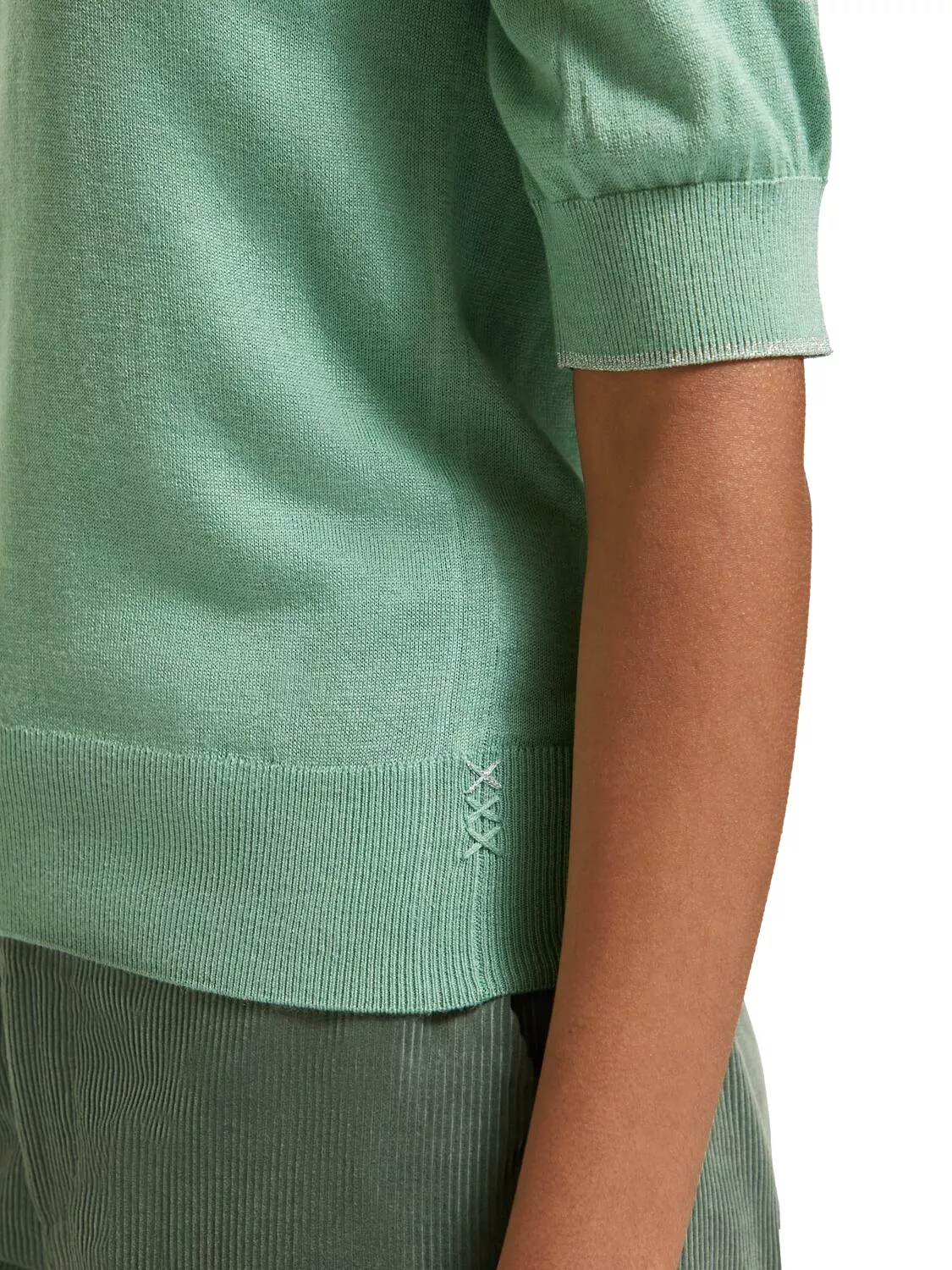 Short Sleeved Crew Neck Pullover | Frozen Mint