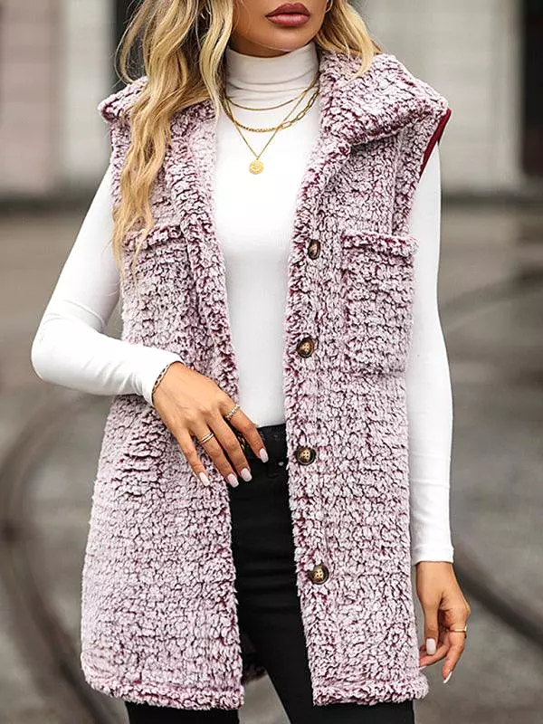 Sleeveless Long Women Winter Coat