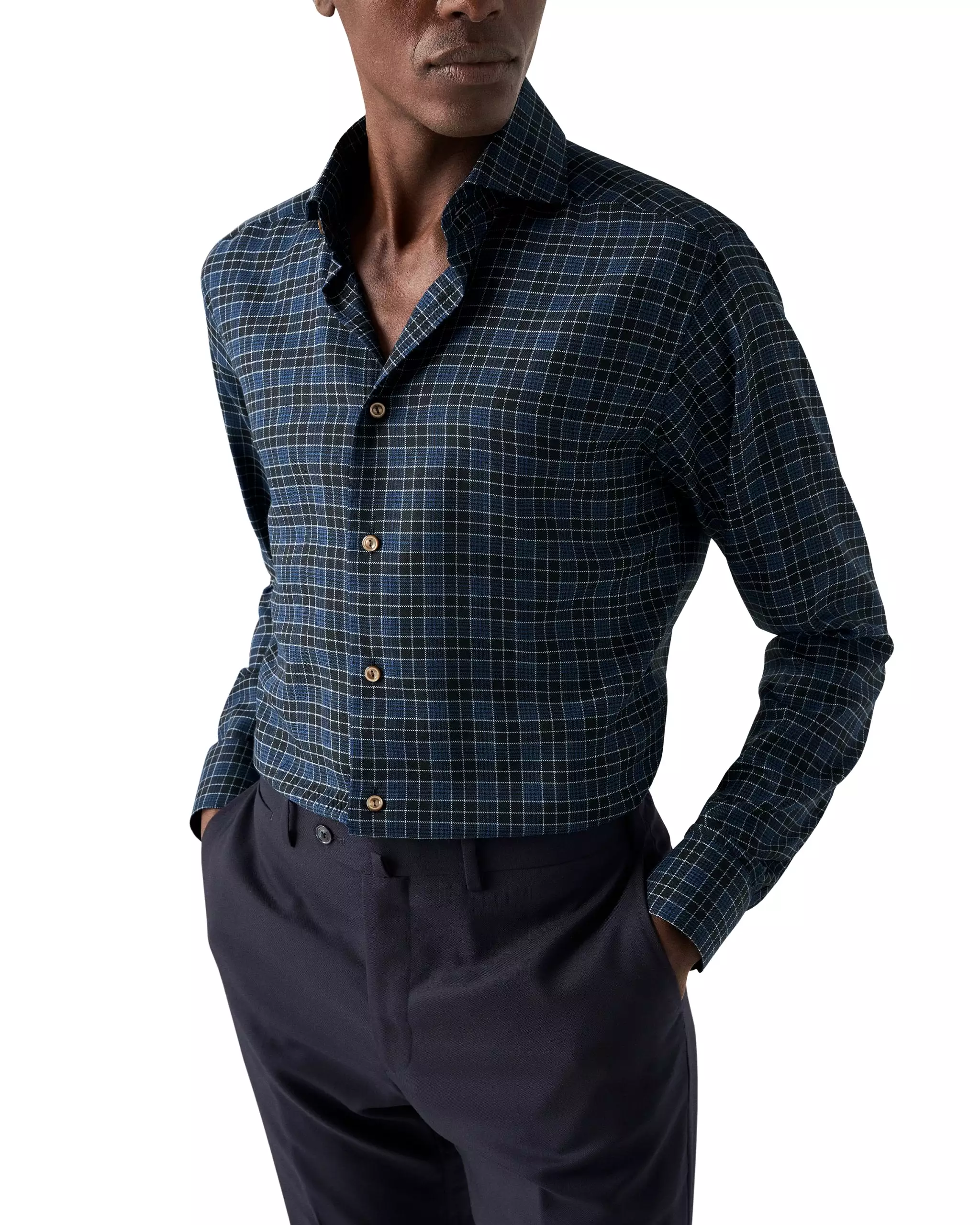 Slim Fit - Check Merino Wool Shirt