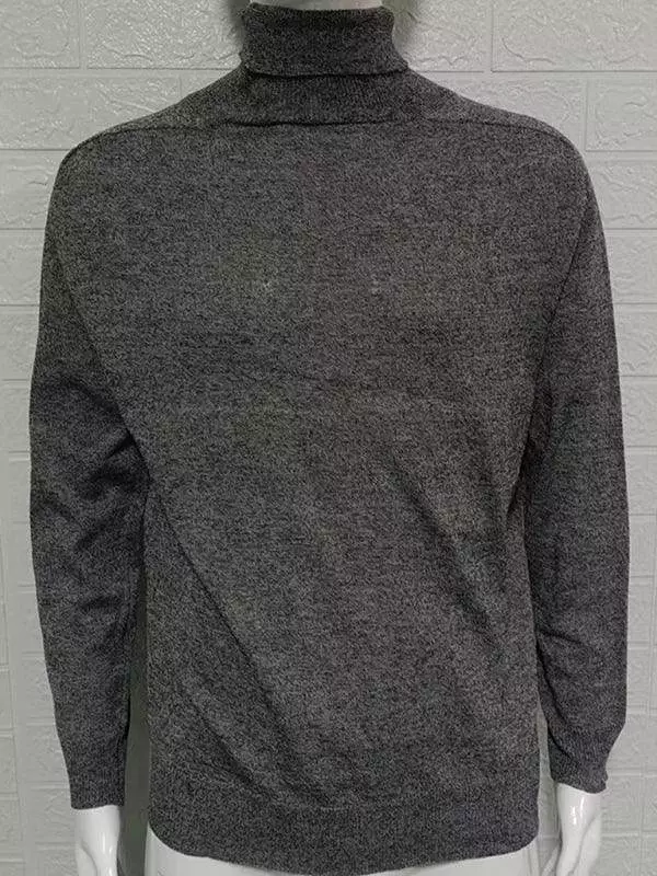 Slim Fit Knit Pullover Men Turtleneck Sweater