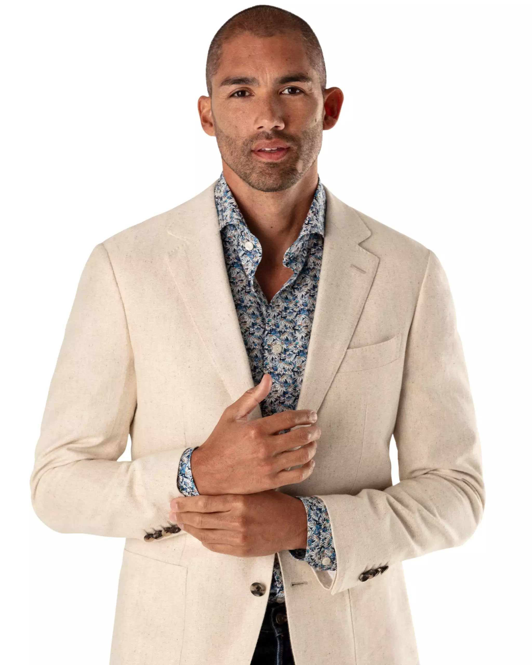 Slim Fit - Stained Floral Signature Twill Shirt