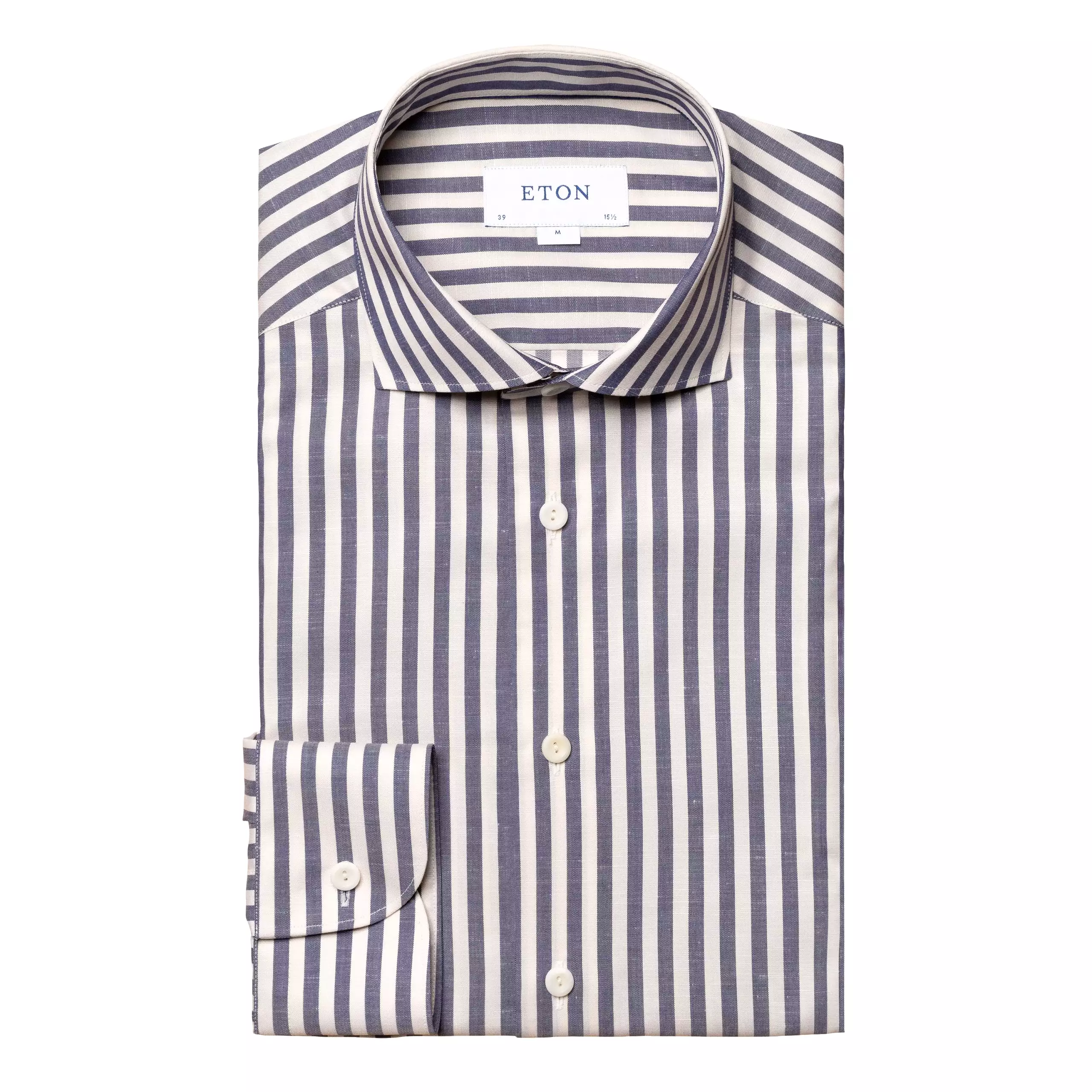 Slim Fit - Striped Cotton-Linen Shirt