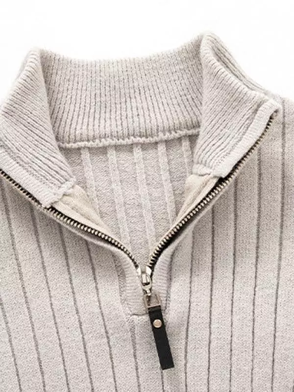 Solid Stretch Men Turtleneck Sweater