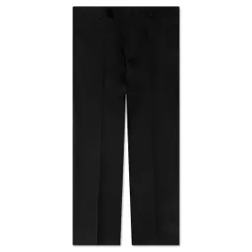 Straight Leg Wool Trouser - Black