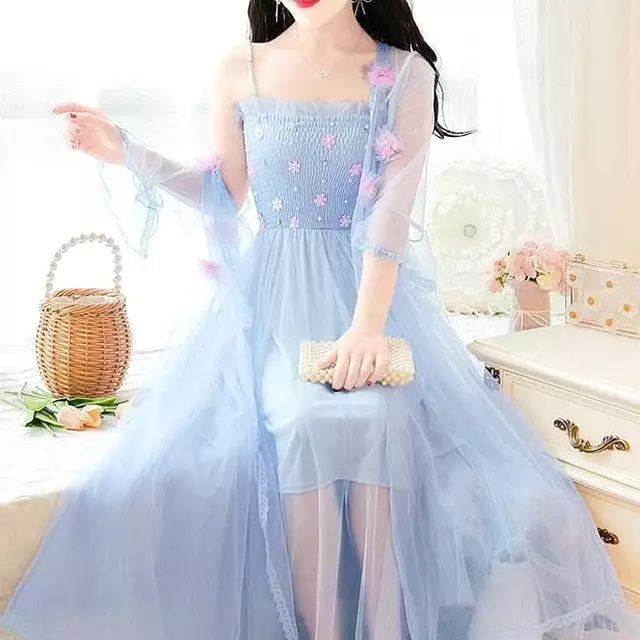 Sweet Lace Flowers Dress AD210202