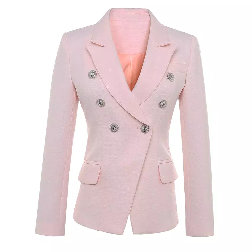 The Conscientiousness Pink Blazer Women - Formal-Business - Plain-Solid