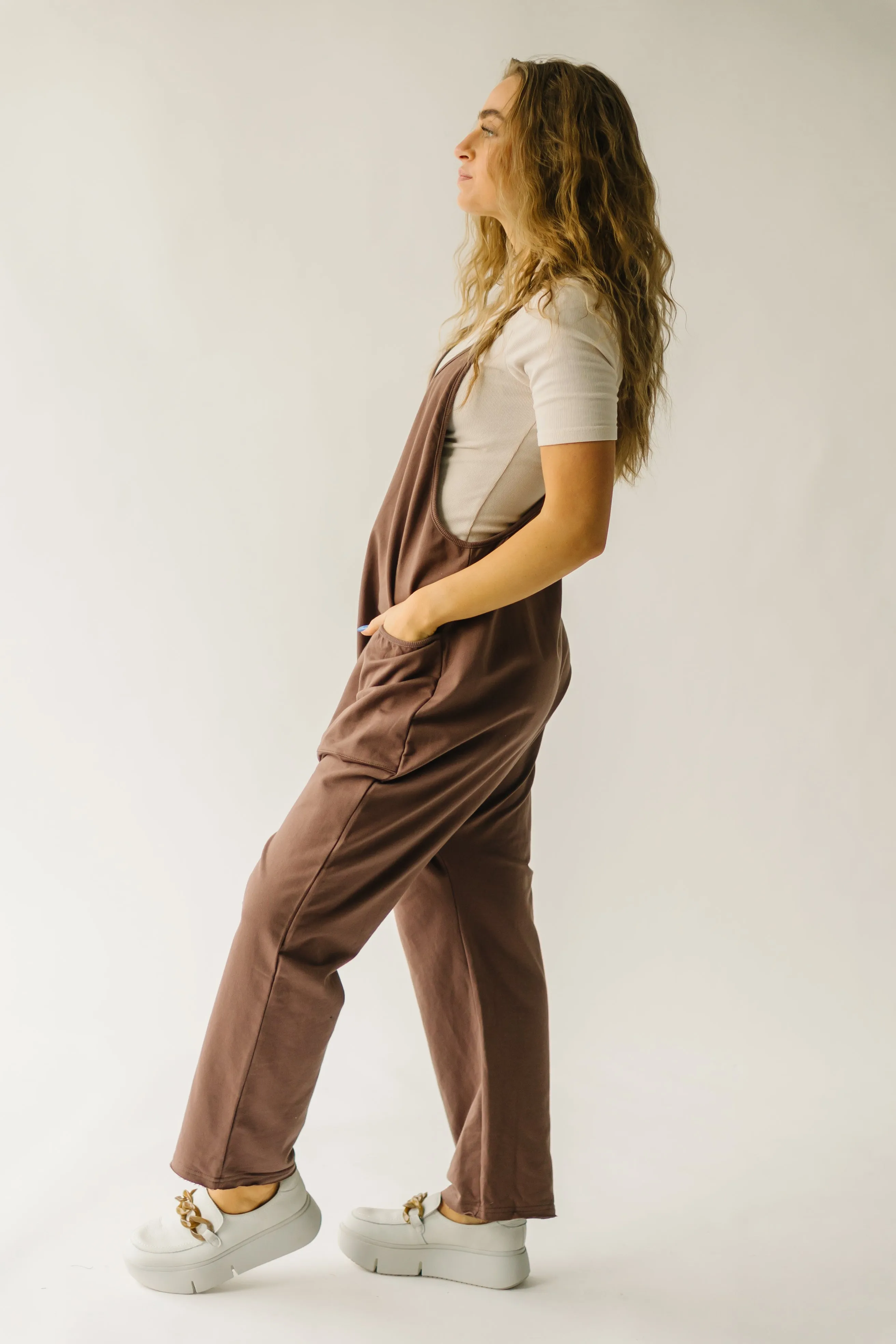 The Koren Oversized Jumpsuit in Mocha