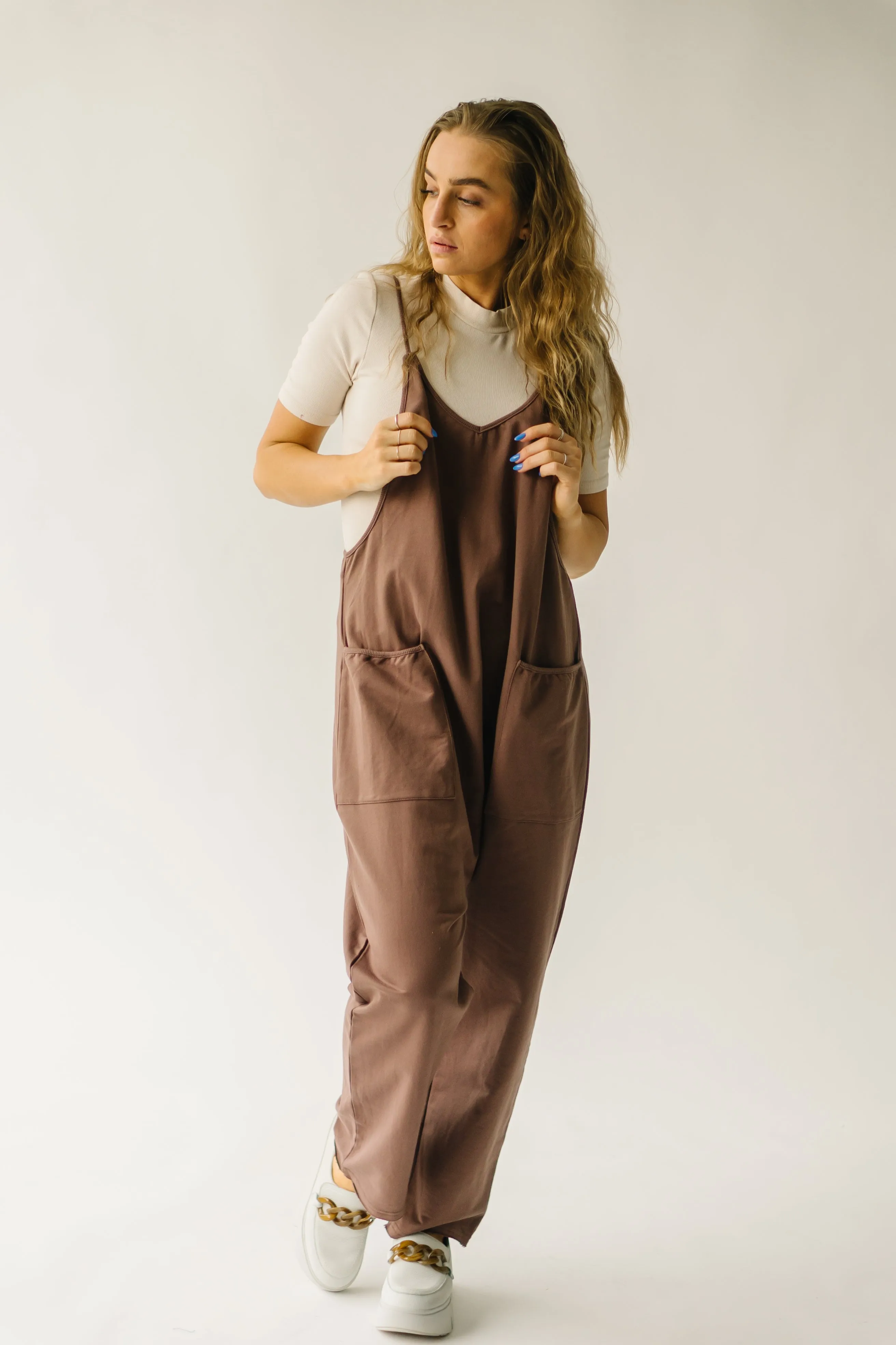 The Koren Oversized Jumpsuit in Mocha