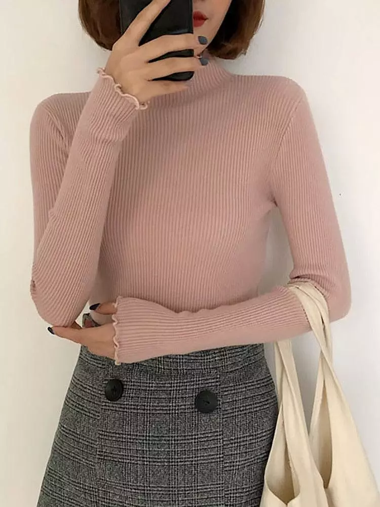 Turtleneck Women Knitted Sweater