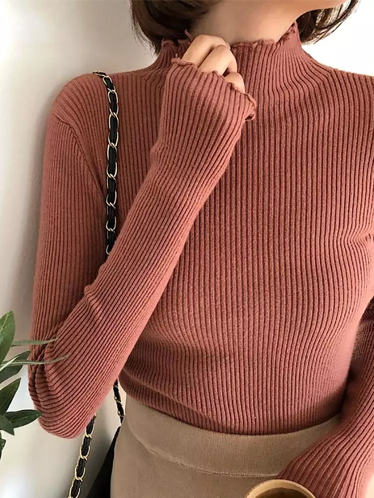 Turtleneck Women Knitted Sweater