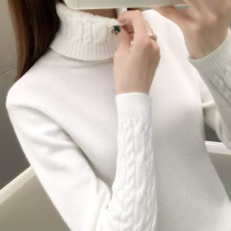 V-Design Turtleneck Sweater