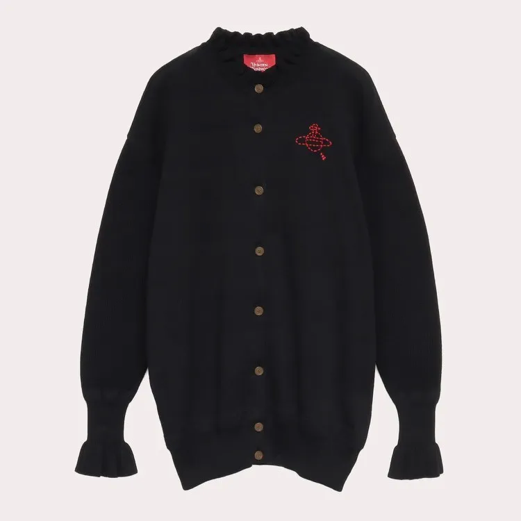 Vivienne Westwood  |Unisex Street Style Plain Cotton Logo Cardigans