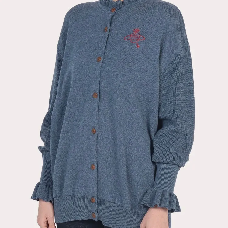 Vivienne Westwood  |Unisex Street Style Plain Cotton Logo Cardigans