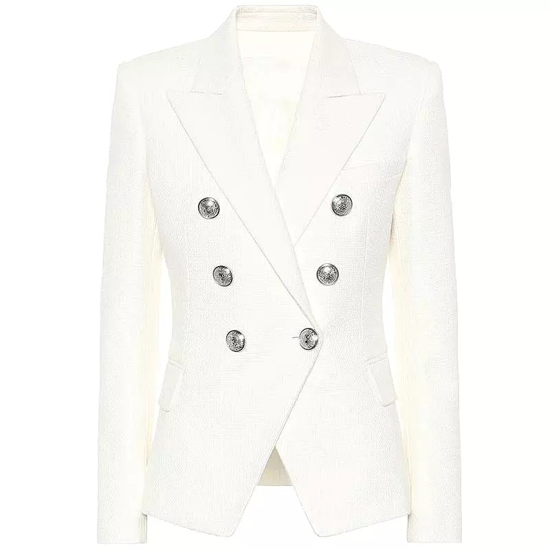 White Party Blazer Women - Casual - Plain-Solid