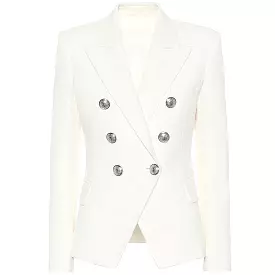 White Party Blazer Women - Casual - Plain-Solid