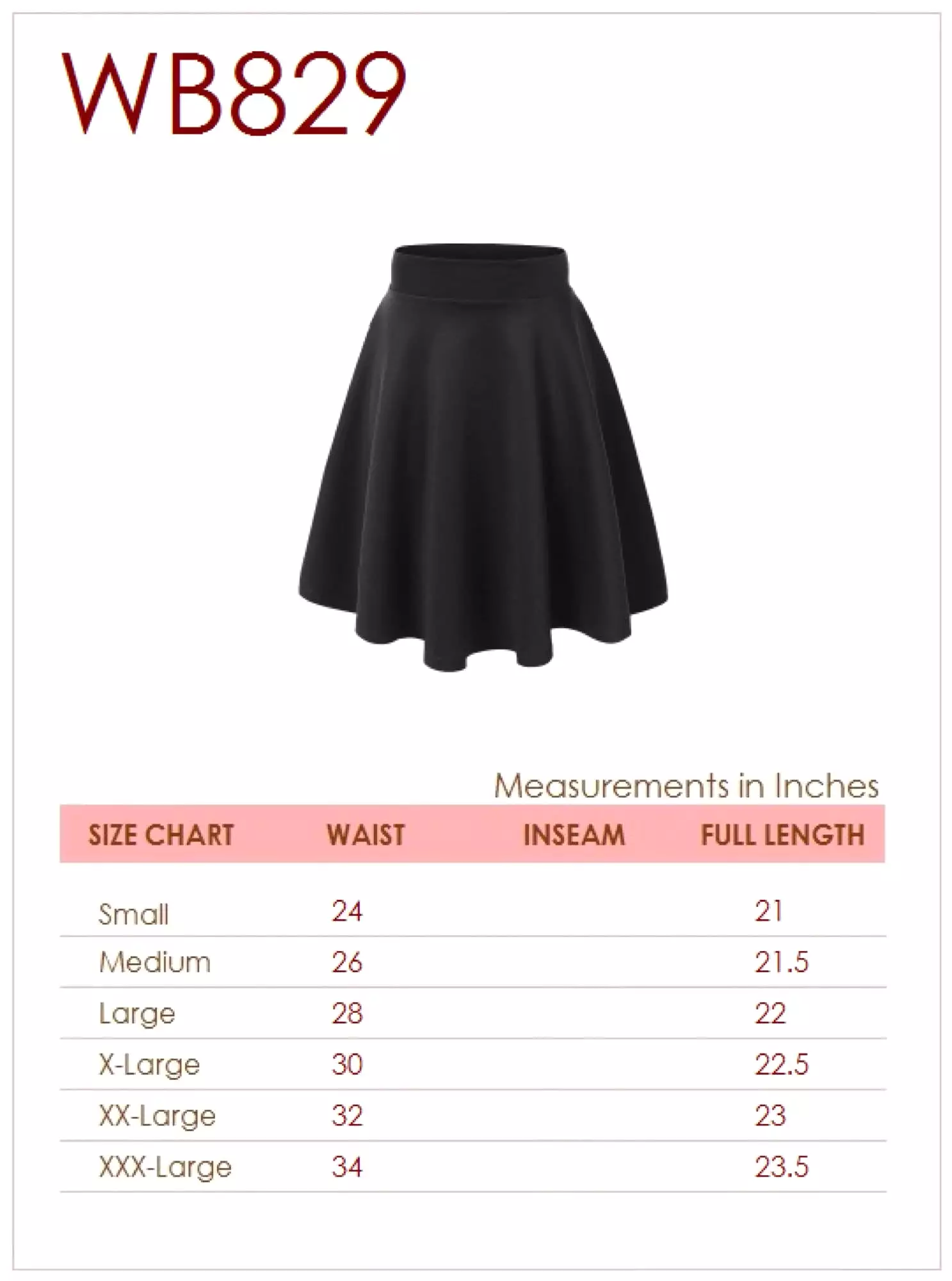 Women's Basic Versatile Stretchy Flared Casual Skater Skirt